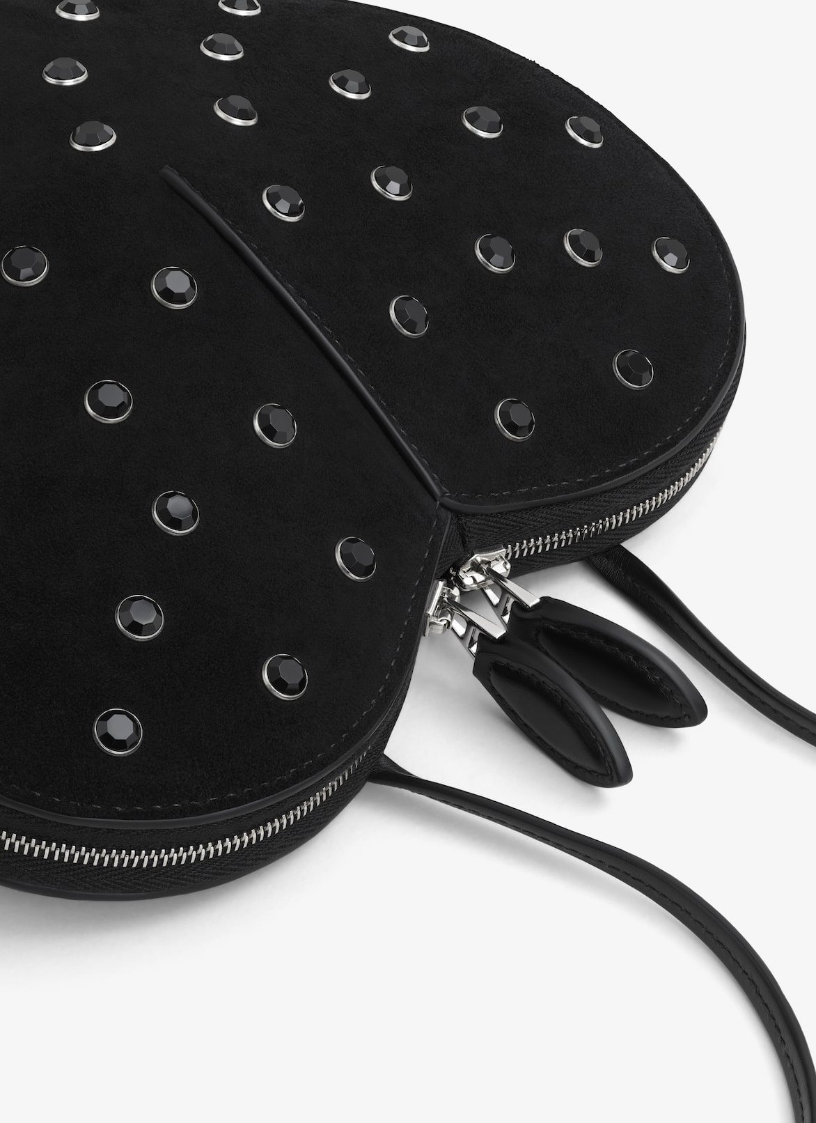 LE CŒUR BAG IN STRASS SUEDE GOATSKIN ALAÏA BLACK LE CŒUR BAG IN STRASS SUEDE GOATSKIN